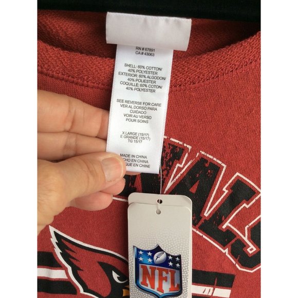 NWT Arizona Cardinals NFL Teens Apparel Sweatshirt, Size XL, Really Cute. - Picture 5 of 7